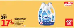 Auchan DASH Lessive liquide 2 en 1 détergeant offre