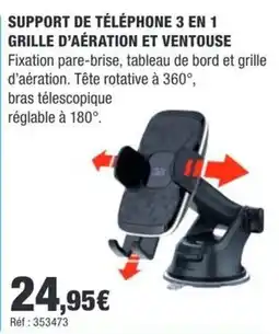 Autobacs SUPPORT DE TÉLÉPHONE 3 EN 1 offre