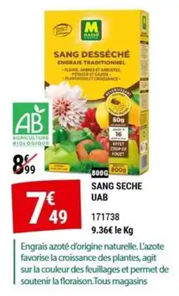 Gamm vert MASSO SANG DESSÉCHÉ offre