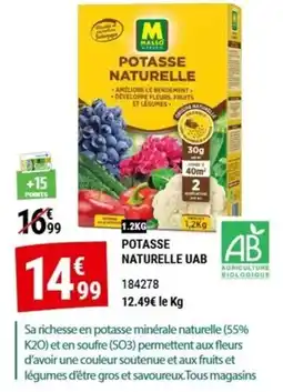 Gamm vert MASSO GARDEN POTASSE NATURELLE offre