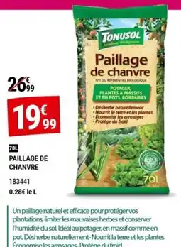 Gamm vert TONUSOL Paillage de chanvre offre