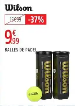 Intersport Wilson Balles de padel offre