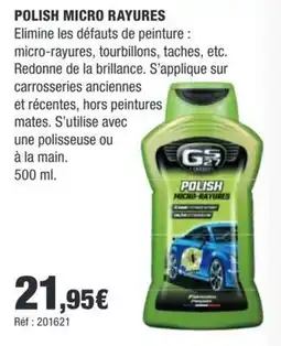 Autobacs GS POLISH MICRO RAYURES offre