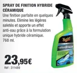Autobacs Meguiar's Spray de finition hybride céramique offre