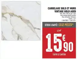 Brico Cash CARRELAGE SOLS ET MURS VINTAGE GOLD AGED offre