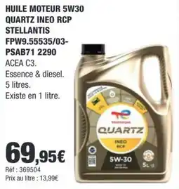Autobacs Stellantis Quartz Ineo RCP offre