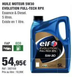 Autobacs elf HUILE MOTEUR 5W30 offre