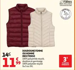 Auchan INEXTENSO Doudoune femme ou homme offre