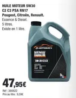 Autobacs AUTOBACS Huile Moteur offre