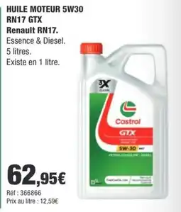 Autobacs Castrol Huile moteur 5W30 offre