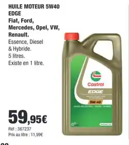 Autobacs Castrol Huile moteur 5W40 offre