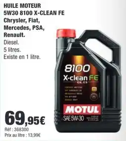 Autobacs MOTUL HUILE MOTEUR 5W30 8100 X-CLEAN FE offre