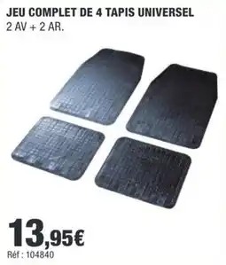 Autobacs Tapis universel offre