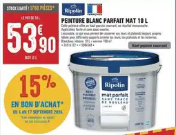 Brico Cash Ripolin peinture blanc parfait mat offre