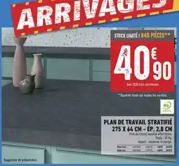 Brico Cash Plan de travail stratifié offre