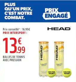Intersport Head balles de tennis avec pression offre