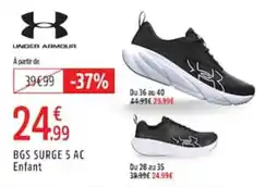Intersport UNDER ARMOUR BGS SURGE 5 AC Enfant offre