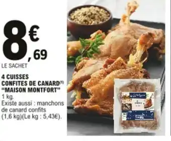 E.Leclerc 4 Cuisses Confites de Canard "Maison Montfort" offre