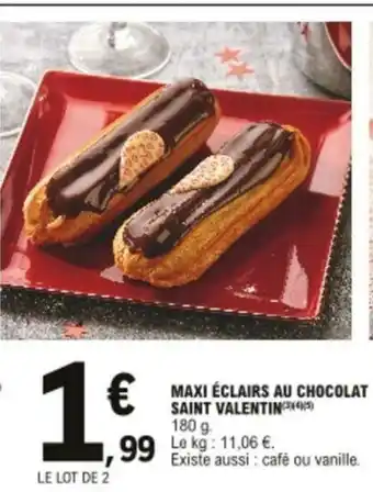 E.Leclerc Maxi éclairs au chocolat Saint Valentin offre
