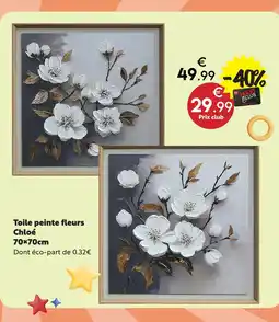 Maxi Bazar Toile peinte fleurs chloé offre