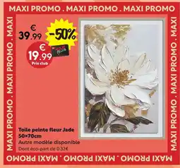 Maxi Bazar Toile peinte fleur jade offre