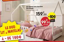 Maxi Bazar Lit cabane avec barrière offre