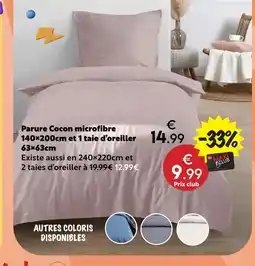 Maxi Bazar Parure cocon microfibre 140×200cm offre