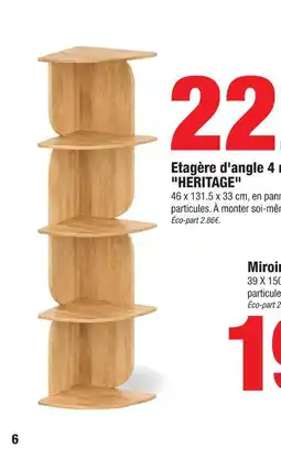 Bazarland Étagère d'angle 4 niveaux heritage offre