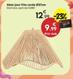 Maxi Bazar Abat-jour vito corde ø37cm offre