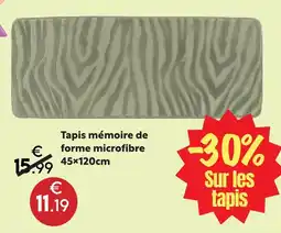 Maxi Bazar Tapis mémoire de forme microfibre offre