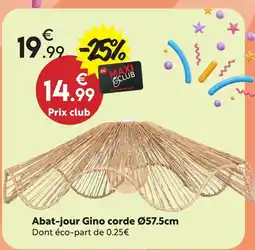 Maxi Bazar Gino abat-jour corde ø57.5cm offre