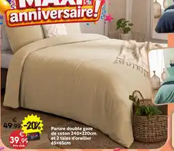 Maxi Bazar Parure double gaze de coton offre