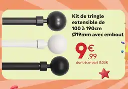 Maxi Bazar Kit de tringle extensible offre