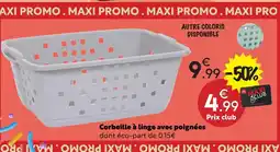 Maxi Bazar Corbeille à linge avec poignées offre