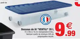 Bazarland Dessous de lit ventili 35 l offre