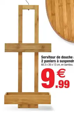 Bazarland Serviteur de douche avec 2 paniers à suspendre offre
