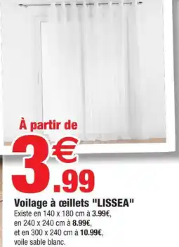 Bazarland Voilage à œillets lissea offre