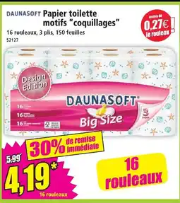 Norma Daunasoft papier toilette motifs ”coquillages” offre