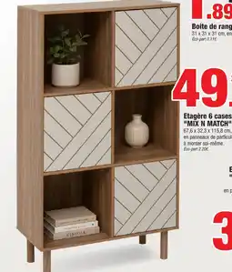 Bazarland Etagère 6 cases mix n match offre
