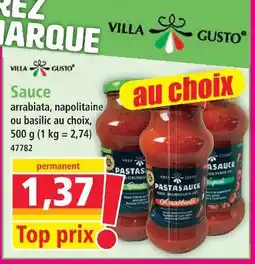 Norma Villa gusto sauce offre