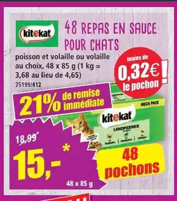 Norma Kitekat 48 repas en sauce pour chats offre