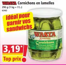 Norma Wasta cornichons en lamelles offre