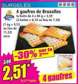 Norma 4 gaufres de bruxelles offre