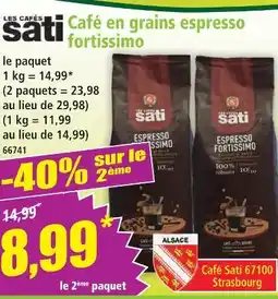 Norma Sati café en grains espresso fortissimo offre