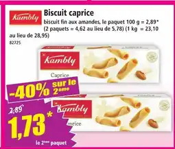 Norma Kambly biscuit caprice offre