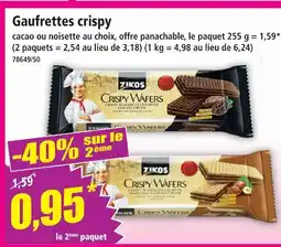 Norma Zikos gaufrettes crispy offre