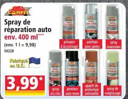 Norma Carfit spray de réparation auto offre
