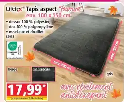 Norma Lifetex tapis aspect fourrure env. 100 x 150 cm offre