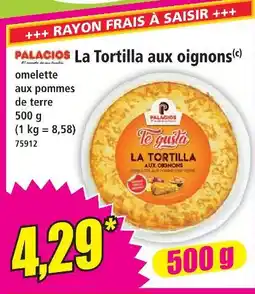 Norma Palacios la tortilla aux oignons offre