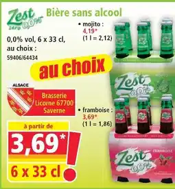 Norma Zest bière sans alcool offre